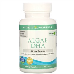 Nordic Naturals, ДГК из водорослей, 60 мягких таблеток