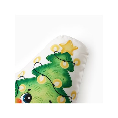 Подушка декоративная новогодняя «Этель. Милая ёлочка» 32×38 см, велюр