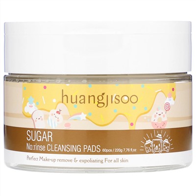 Huangjisoo, Sugar, No: Rinse Cleansing Pads, 60 Pads, 7.76 oz (220 g)