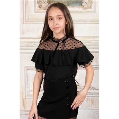 Блузка для девочки SP0202.3 (Черный)