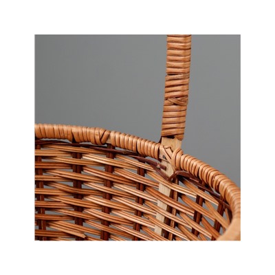 УЦЕНКА Корзина плетёная, 30×25×12/37 см, бамбук, лоза, МИКС