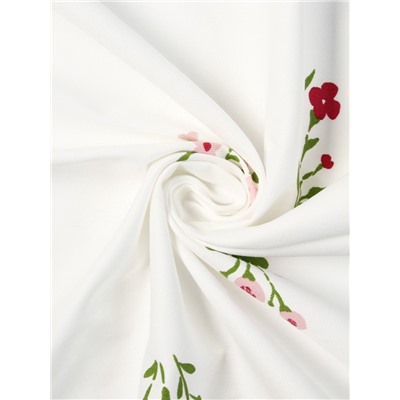 Шторы для кухни «Этель. Цветочек», 150×150 см - 2 шт., саржа 190 г/м², 100% хлопок