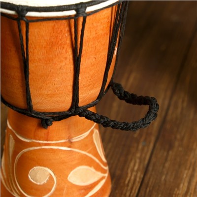 Сувенирный музыкальный инструмент «Барабан Джембе», 11.5×11.5×20 см, МИКС