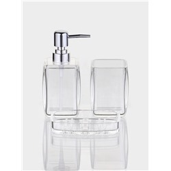 Набор для ванной "Эко" 3 предмета (дозатор, стакан, мыльница)