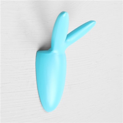 Крючок мебельный CAPPIO RABBIT, двухрожковый, цвет голубой