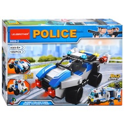 Конструктор "Машина полиции" (109 дет.) в коробке