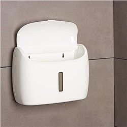 Диспенсер для бумажных полотенец в листах, пластик, 27×11.5×21 см, белый