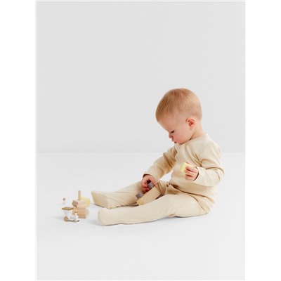 Ползунки детские MINAKU Nature, рост 56-62 см, бежевые