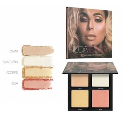Хайлайтер для лица Huda Beauty 3D Highlighter Palette (2)