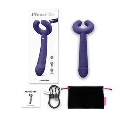 Темно-синий вибратор для пар Please Me Multi Vibrator