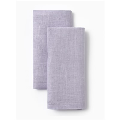 Набор сервировочных салфеток с декоративными кольцами Этель Fawn 46×46 см - 2 шт., 100% лён