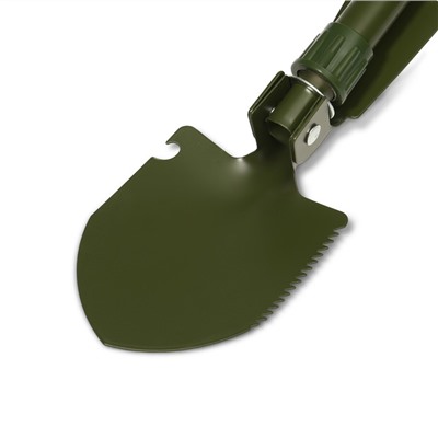 Лопата туристическая, складная, L=41 см, мотыжка, прорезиненная рукоять, в чехле, Greengo