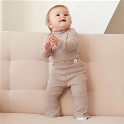 Боди - водолазка детская MINAKU, рост 62-68 см, коричневое