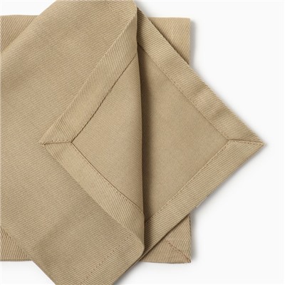 Набор салфеток «Этель» Kitchen, 40×40 см - 2 шт., 100% хлопок, саржа 250 г/м², бежевый