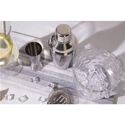 Ведро для льда «Верона», 700 мл, с щипцами, стекло, прозрачное