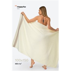 Большое махровое полотенце 100Х150 Happy Fox Home