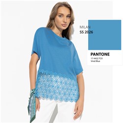 Футболка оформленная кружевом, Знак принцессы (нью)