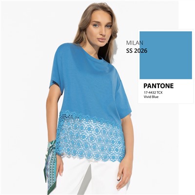 Футболка оформленная кружевом, Знак принцессы (нью)