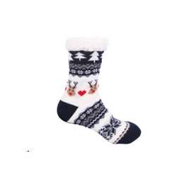Носки женские р.35-39 Новый год / YMW-9 /уп 1/носки с мехом не скользят