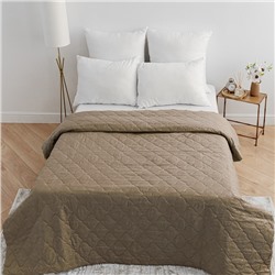 Покрывало 215×240 см, бежевый, синтепон 100 г/м, микрофибра 80 г/м, 100% полиэстер