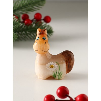 Фигурка «Лошадка довольная» 7×5.5 см, селенит