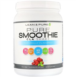 Lean & Pure, Чистый смузи, шейк с конъюгированной линолевой кислотой (CLA), с добавлением натуральных ароматизаторов, 480 г