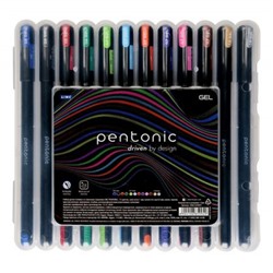 Набор гелевых ручек 12цв PENTONIC 0.6мм 856/12/ ASST LINC