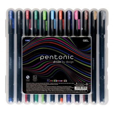 Набор гелевых ручек 12цв PENTONIC 0.6мм 856/12/ ASST LINC