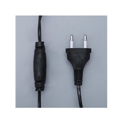 Гирлянда «Бахрома» 4×0.6 м, IP44, тёмная нить, 180 LED, свечение белое, мерцание белым, 220 В