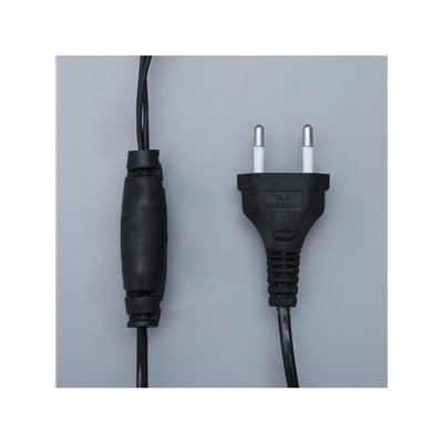 Гирлянда «Бахрома» 4×0.6 м, IP44, тёмная нить, 180 LED, свечение белое, мерцание белым, 220 В