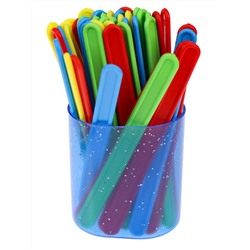 Набор счетных палочек (НР-2067) 50 шт. в пенале с блестками, 3 цвета, МИКС