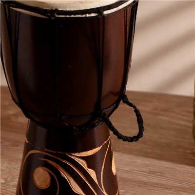 Сувенирный музыкальный инструмент барабан джембе «Светлый», 30×17×17 см, МИКС