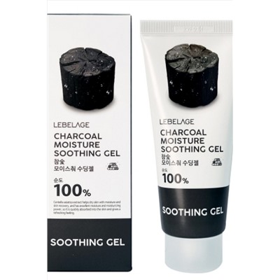 Lebelage Успокаивающий гель на основе экстракта древесного угля / Charcoal Moisture Soothing Gel, 100 мл. KRISTALLER, 1115878