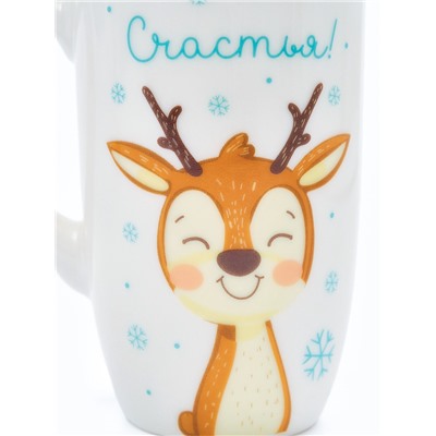 Кружка новогодняя керамическая «Счастья», 240 мл