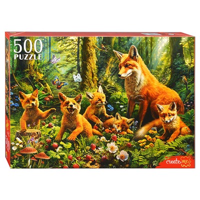 Пазлы 500 "Семья в лесу"