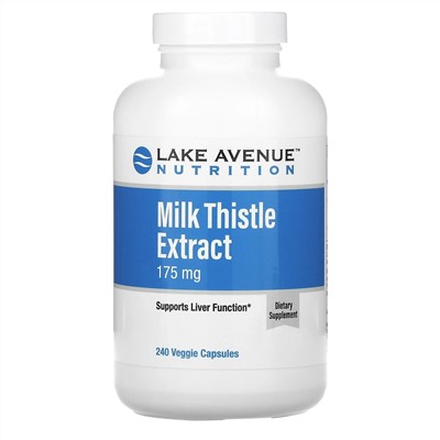 Lake Avenue Nutrition, экстракт расторопши, 175 мг, 240 растительных капсул