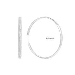 Серьги из серебра без вставки, А-2500225