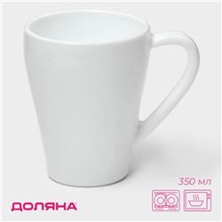 Кружка Доляна «Грация», 350 мл, стеклокерамика, белая