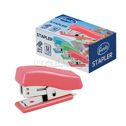 Степлер пластиковый на 12лист. MINI с метал.механизмом (красный)