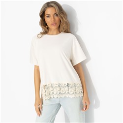 Футболка из трикотажа-лапша, Знак принцессы (беж)