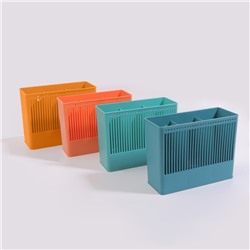 Органайзер настенный Classic, 3 секции, с клеевыми крючками, 18.5×14.3×7.5 см, МИКС