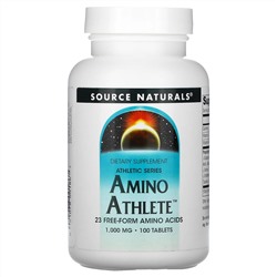 Source Naturals, Athletic Series, Amino Athlete, комплекс аминокислот, 1000 мг, 100 таблеток