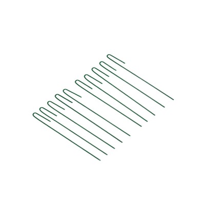Колышек универсальный, h = 30 см, ножка d = 0.3 см, набор 10 шт., зелёный, Greengo