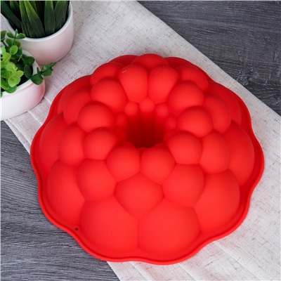 Форма для выпечки Кекс 20x7 см силиконовая круглая с отверстием / HL-027 /уп 200/ 0,1/