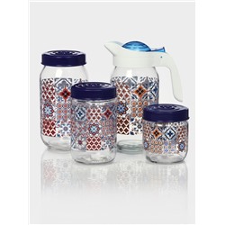 Банка для сыпучих продуктов «Мозаика», 660 мл, 9×14 см, стекло