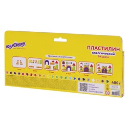 Пластилин 24цв 480г ЮНЛАНДИЯ ВЫСШЕЕ КАЧЕСТВО (Таиланд), 105031