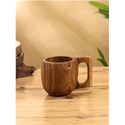 Кружка, 12×8.5×8 см, тиковое дерево
