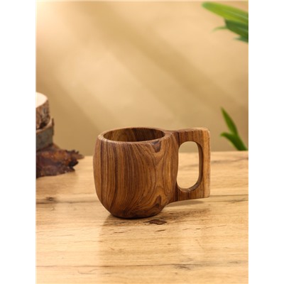 Кружка, 12×8.5×8 см, тиковое дерево