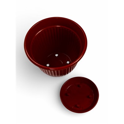 Кашпо для цветов «Венеция», 3 л, с подвесом, коричневое