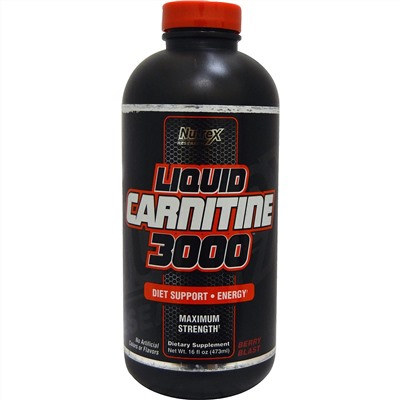 Nutrex Research, Liquid Carnitine 3000, со вкусом ягод, 473 мл (16 жидких унций)
